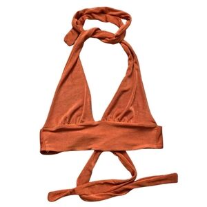 White Fox Boutique Orange Crop Top